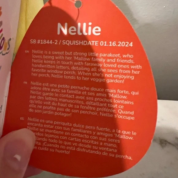 Squishmallow Nellie the Parakeet Halloween FTM - Picture 4 of 5